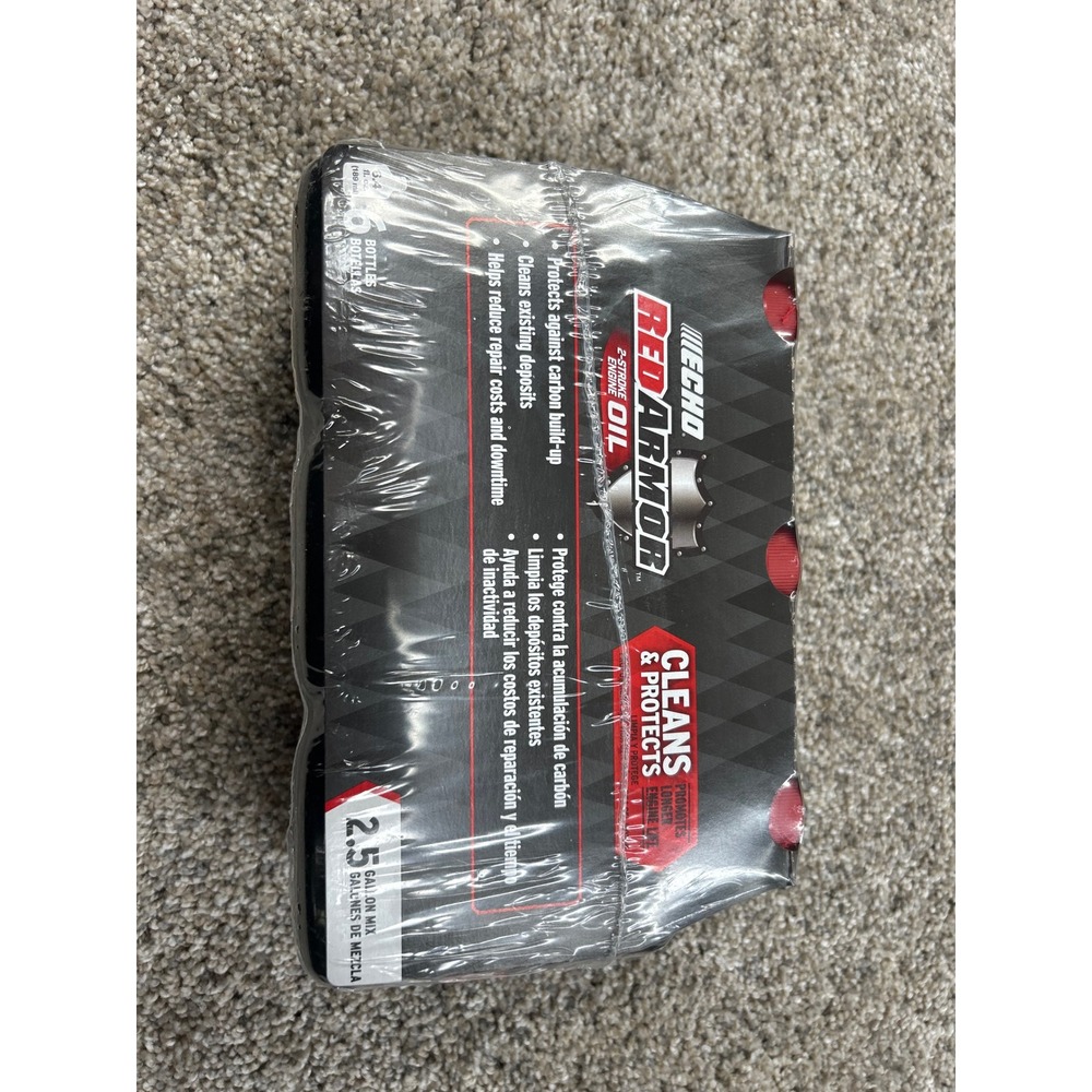 Echo Red Armor 2-Stroke Engine Oil 6 Pack 6.4oz Bottles 50:1 Mix 6550001